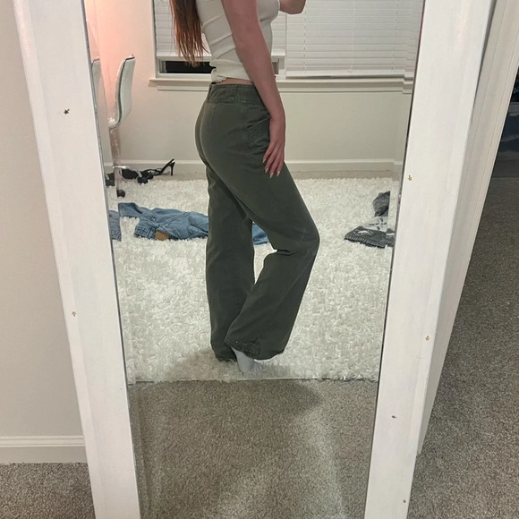 Y2K Olive Green Utility Pants - Picture 10 of 10